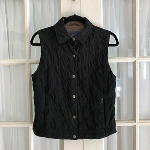 Faconnable Black Thinly Quilted Vest